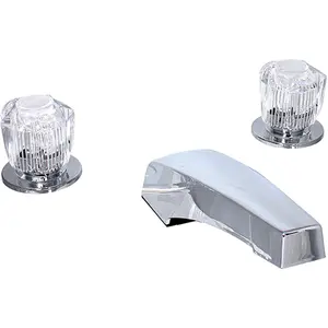 Valterra Products  Brass Two-Handle Garden Tub Faucet with Adjustable Center, Chrome - 8 x 24 in.