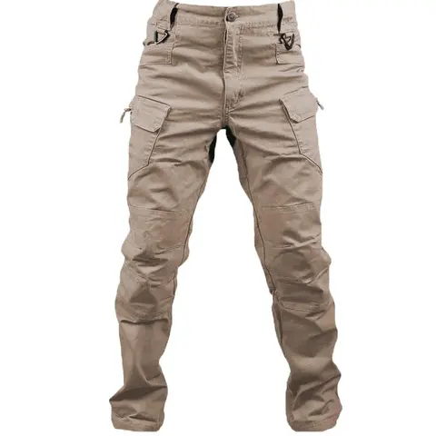 HOMUG Men's Lightweight Cargo Pants – Sturdy and durable, featuring large-capacity zippered pockets and straight-cut hems. Available in multiple colors, they are ideal for spring and autumn wear. Fabric Menswear Casual Outdoor