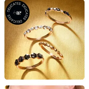 Delicates 2025 collection rings.