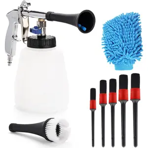 1 Set High-Performance Tornado Car Wash Tool,Revolutionary Air-Powered Dust Cleaner for Engine Compartments and Interior Detailing,1 Spray Bottle,1 Cloth,5 Brushes(US Type Connector),Christmas Party Gifts,Tools & Hardware