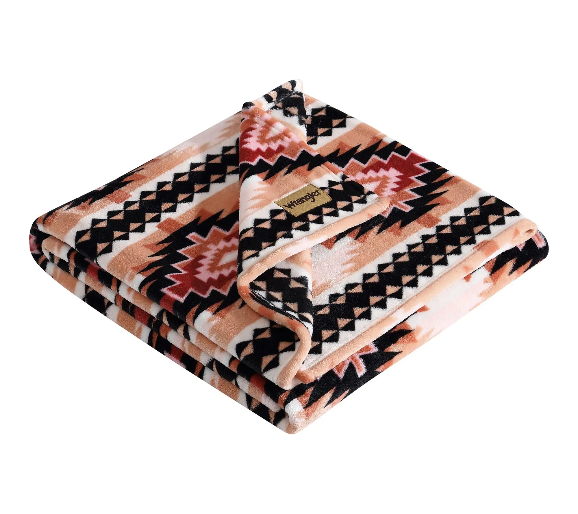 Wrangler Plains Creek Pink Ultra Plush Fleece 50"X70" Throw