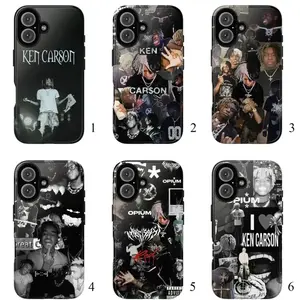 Chaos World Rap Hip Hop Music Artist Fan Merch Opium Graphic Ken Carson Art Tough Phone Case. Edgy Streetwear Aesthetic Rugged Shockproof Protective Cover For iPhone 17 Pro Max 16 Air 15 14 13 12 11.