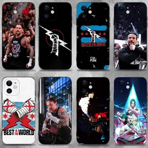 WWE CM P-Punk Phone Case For iPhone 16,15,14,13,12,11 Plus,Pro Max,XS,X,XR,SE,Mini,8,7,Soft Silicone Black Cover