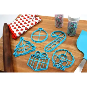 Christmas Cookie Cutters - Wreath, Tree, Present, Ornament, Candy Cane
