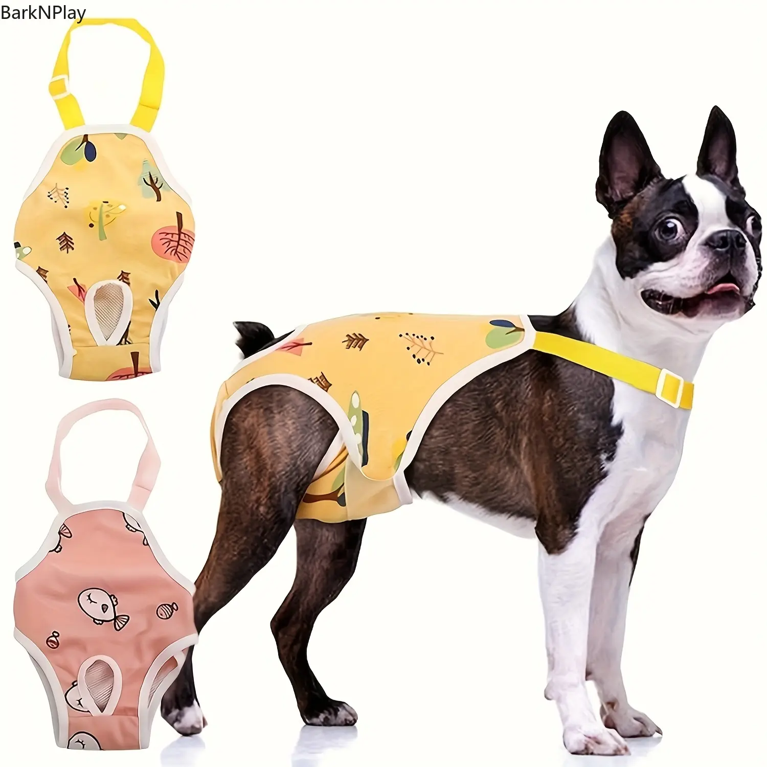 Reusable Female Dog Diapers, Adjustable Dog Heat Pants with Breathable Mesh Design, Comfortable Washable Physiological Underwear for Female Dogs in Heat, Leak-Proof Pet Menstrual Pants for All Sizes