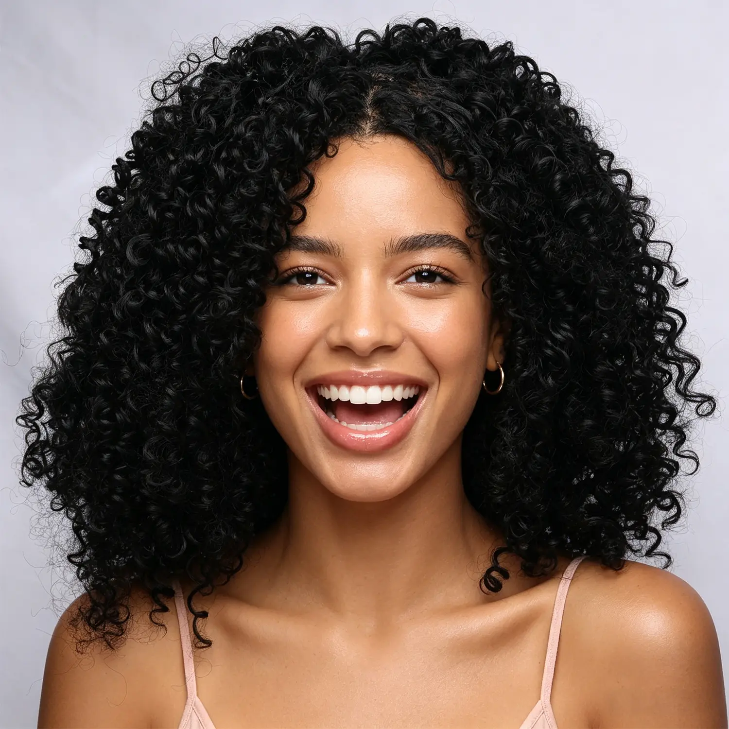 Short Kinky Curly Afro Wig for Women, 13.78 Inch Natural Black Fluffy Explosion Curly Synthetic Hair Wigs, Adjustable Breathable Cap Heat Resistant Daily Wear Curly Wig