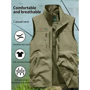 Multi-Pocket Tactical Vest for Men - Lightweight Outdoor Vest for Fishing, Hunting, Photography & Travel sport jacket