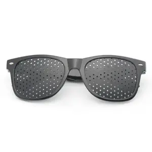 Unisex Pinhole Glasses Anti-Myopia AstigmatismGlassesMen's Women's Vision lmprovement StrabismusCorrectionFatigue Glasses Lightweight Black