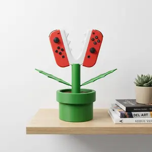 Gamer Decorative Plant Pot Style Game Cartridge Holder | Gaming Desk Setup Decor Organizer