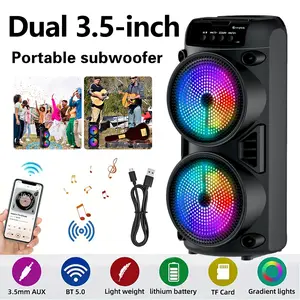 180W Portable Wireless Speaker Sleek and Compact Subwoofer Speaker Supports TF Card & FM Radio Ideal for Outdoor Sports & Camping Indoor Dancing, Family Gatherings, Parties Karaoke Sound System Graduation Gift