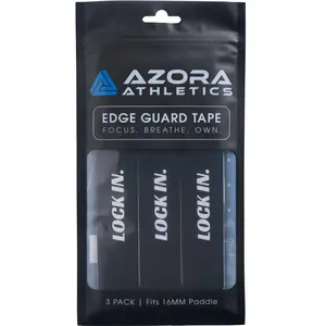 Pickleball Edge Guard Tape - “LOCK IN.” / 16mm - Black / Azora Athletics