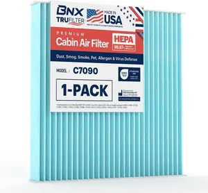 BNX TruFilter C7090 Cabin Air Filter, HEPA 99.97%, MADE IN USA