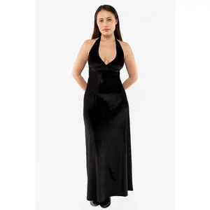 VVT8374 - Velvet Halter Maxi Dress