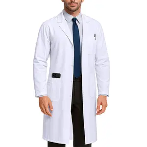 NY Threads Unisex Lab Coat 41 Inch Length White Long Sleeve Medical Doctor Scientist Nurse Professional Uniform