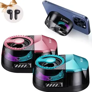 W&O 3-in-1 Wireless Induction Audio Bluetooth Speaker with Earbuds & Universal Stand, Surround Sound, Portable Desktop Gift for Home, Outdoors, Travel