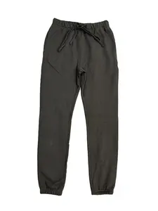 Men cuffed Model 9 Retro Style Vintage Sweatpants Charcoal Black Color Elastic Drawstring Waist with Side Pockets, Comfortable Casual Streetwear for Daily Outings, Gym and Everyday Wear