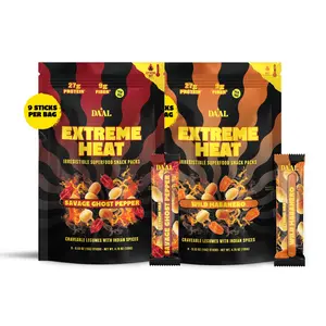 DAAL Spicy Variety – Wild Habanero & Savage Ghost Pepper | High-Protein Mung Bean Snack, Extreme Heat Fusion