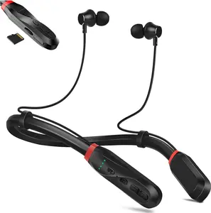 MZYJBL Neckband Bluetooth Headphones, Around the Neck Headphones with TF Card Slot,Bluetooth Earbuds Wired Neckband Earphone Active Noise Canceling for Sports/Trips/Run/Cycling/Outdoor/Workout,200H Playtime
