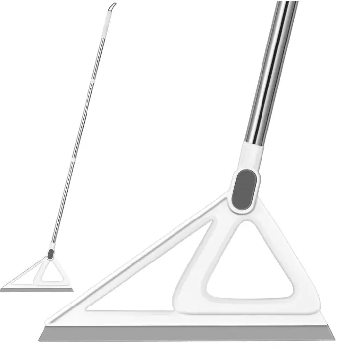 Multifunction Magic Broom, Squeegee Broom for Floor, Rubber Silicone Broom for Floor Cleaning, Magic Broom Sweeper for Living Room, Kitchen, Bathroom-Easy Dry The Glass (Grey, 54 INCH)