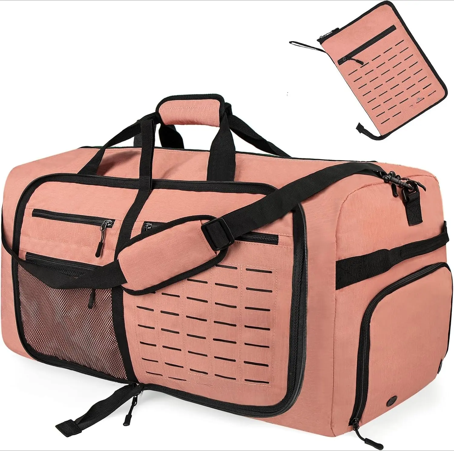 120L Extra Large Foldable Duffel Bag with Shoe Compartment, Waterproof Travel Bag for Trips, Sports, Gym & Moving