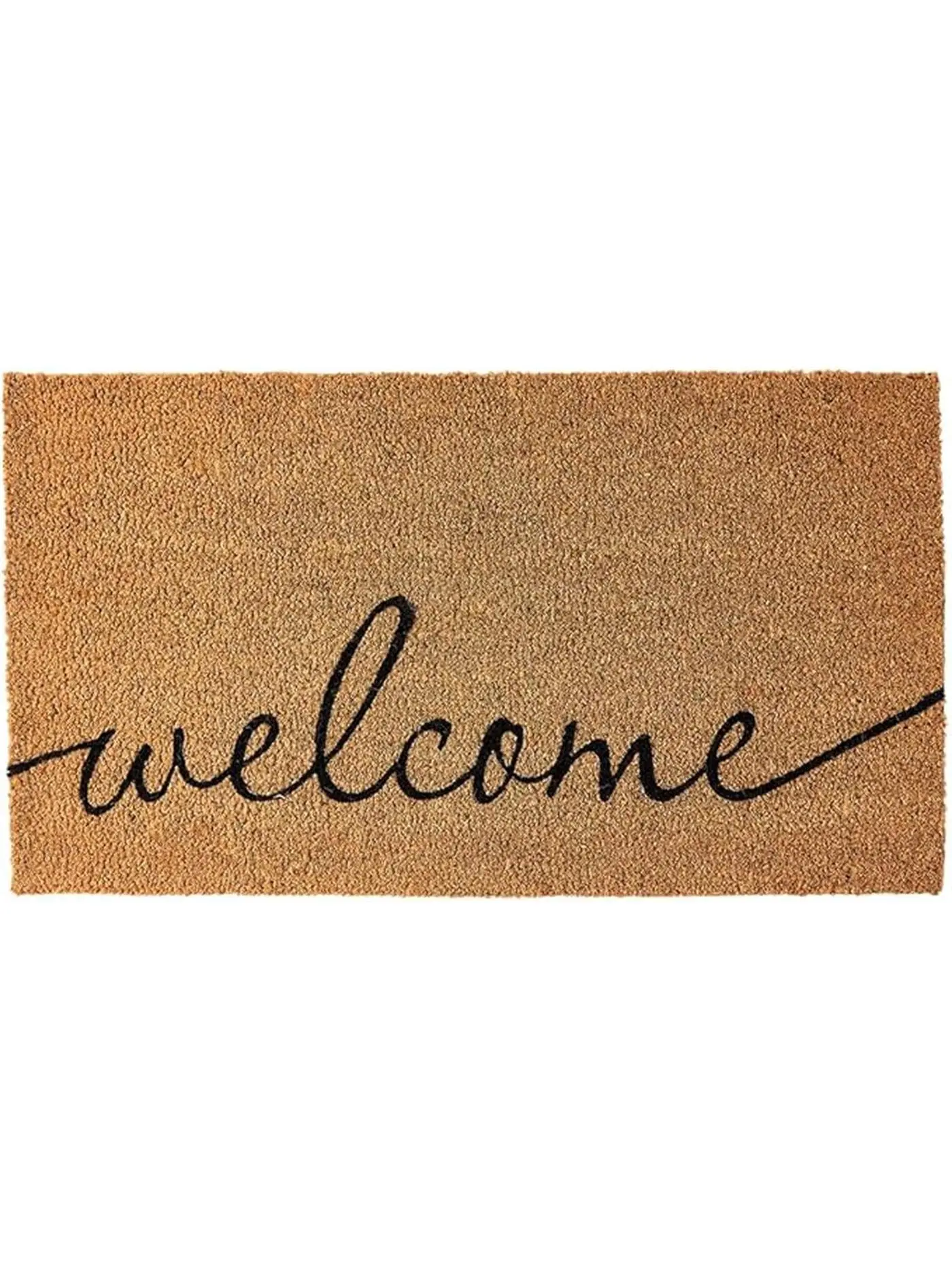 KANKUN Coco Coir Door Mat with Heavy Duty Backing, Welcome Doormat (17" x 30"), Doormat Entrance (Welcome1-1Pack)