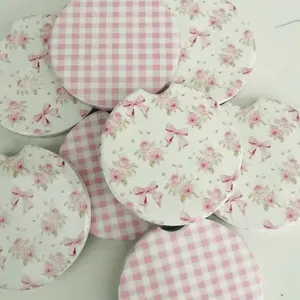 Pink bow car coaster,  car coaster