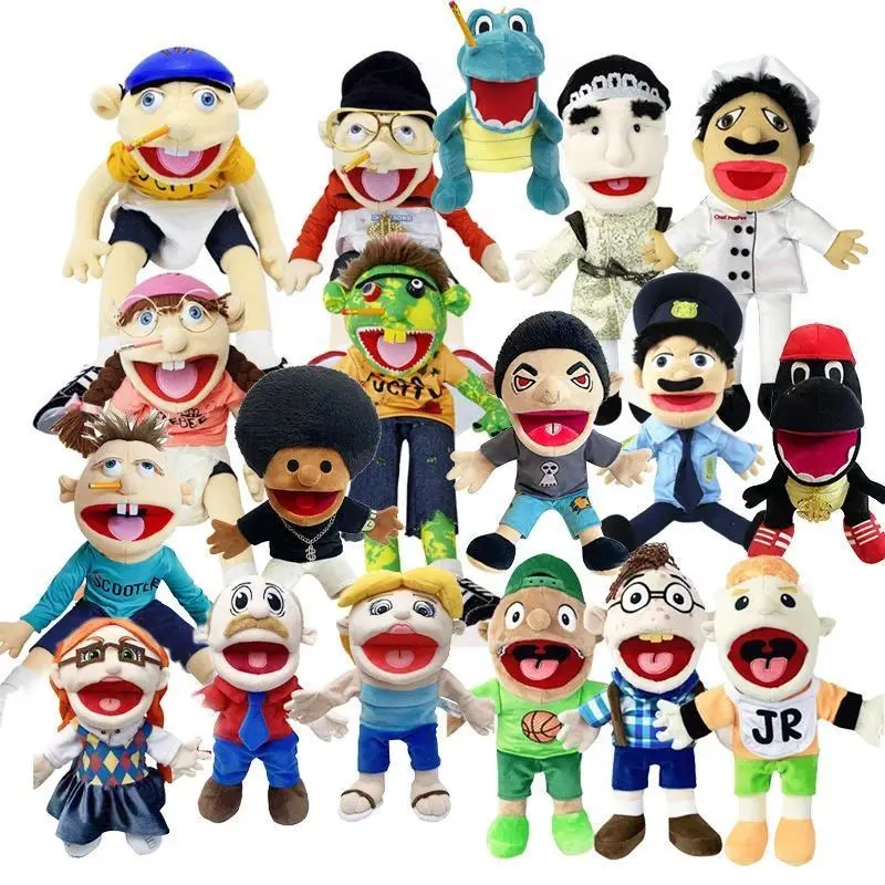 Family Hand Puppet Pet Dad Mom Chef Open Mouth Puppet, Creative Novelty Item, Great Gift for Kids and Adults, Stress Relief Fidget Toy, Desktop Room Decoration, Fun Interactive Toy, Unisex Collectible Toy, Portable Travel Toy