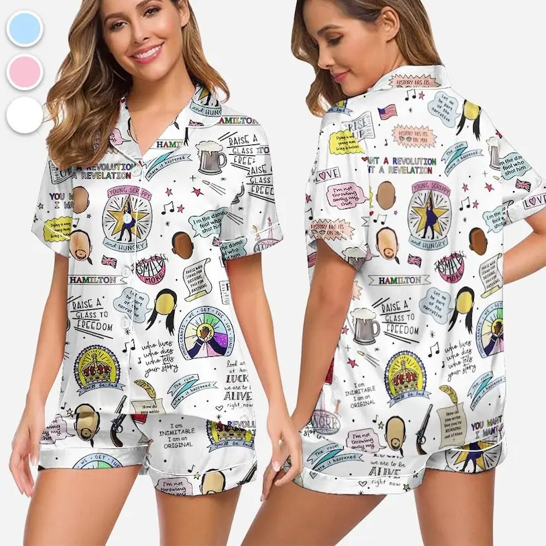 Hamilton Pajamas Set, American Mus1c4l Pajamas Set, Broadway Musical Pajamas Set, A Hamilton 88