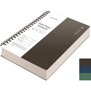 A4 Spiral Notebook College Ruled Lined Journal, 11.2" X 8.27",150 Sheets, 100gsm Thick Paper, Waterproof Softcover, Twin-Wire Binding, for Women Men School Work Business Writing, Gifts-Coffee