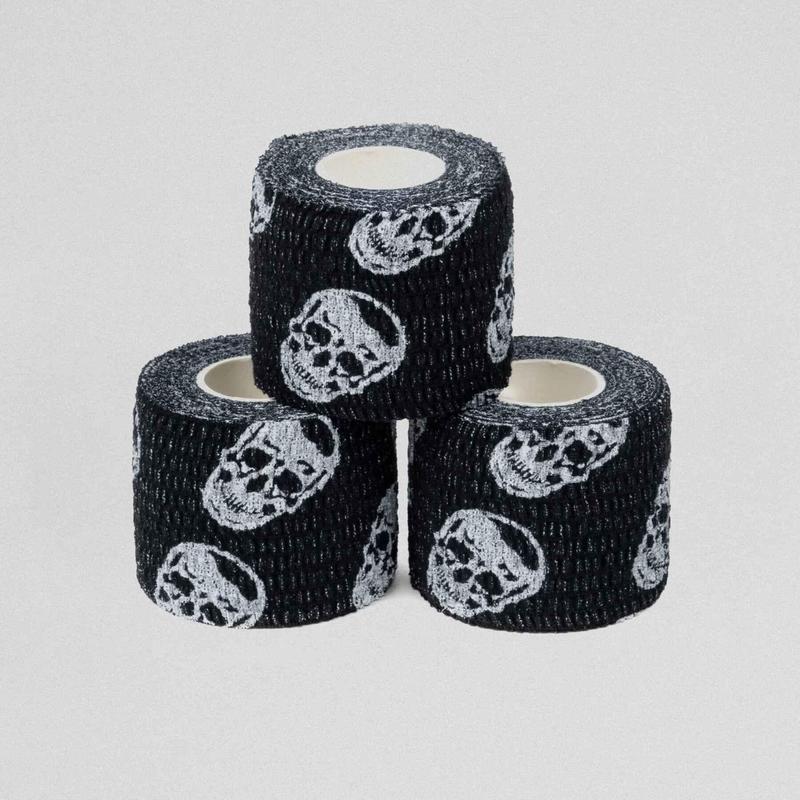 Gymreapers Skull Tape - Black - Premium Quality Adhesive Tape for Hand Protection during Weight Lifting, Rock Climbing, and WODs