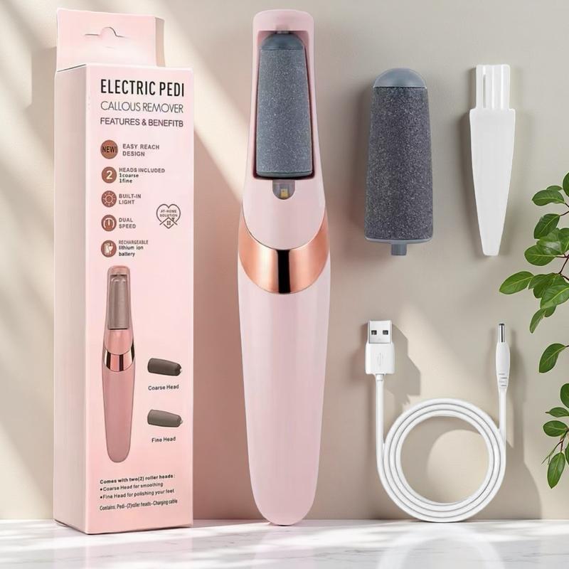 Electric Foot Callus Remover Machine, Wireless Pedicure Foot File, Rechargeable Exfoliating Tool for Foot Care, Home & Travel Use