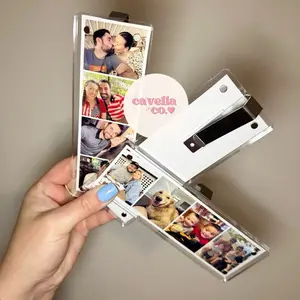 Photo Booth Car Visor Clip, 2x6 inch Magnetic Slide-In Frame for Photo Strip, Photo Booth Strip Frame, Frame for Photo Strips, Sun Visor Clip Photo, Car Photo Decoration