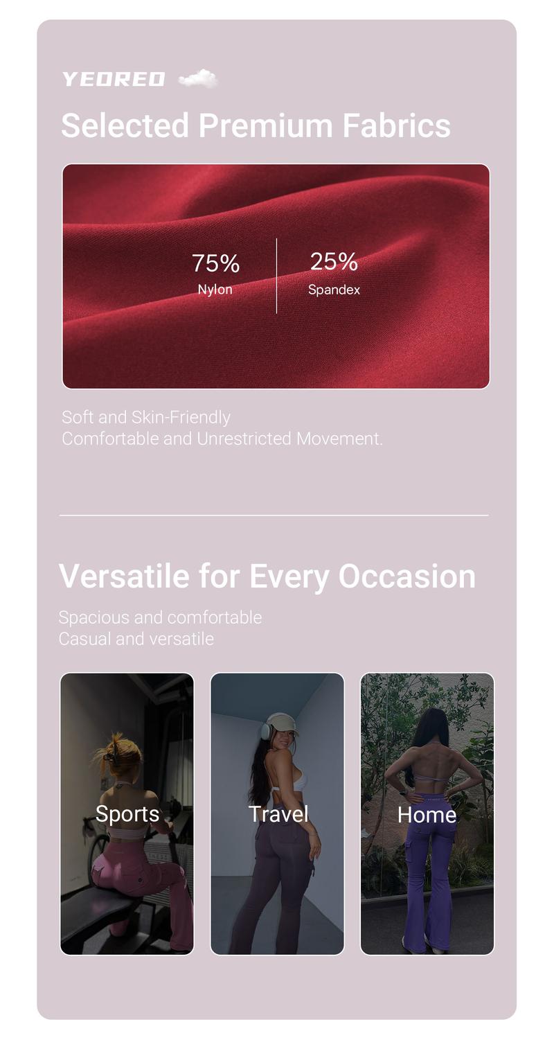 YEOREO CoreFlex Women's Workout Flare Leggings with Pockets Hidden Scrunch High Waisted Cargo Gym Yoga No Front Seam Leggings Flared Joggers Fitness Outfit Camouflage Sports Pants 75% Nylon 25% Spandex YEOREO CoreFlex Women's Workout Flare Leggings with Pockets Hidden Scrunch High Waisted Cargo Gym Yoga No Front Seam Leggings Flared Joggers Fitness Outfit Camouflage Sports Pants 75% Nylon 25% Spandex