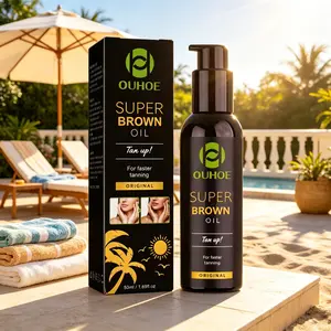 OUHOE Tanning Oil | Boosts Natural Skin Glow | Creates Natural Golden Brown Complexion | Non-Greasy & Fast Absorbing | Even Streak-Free Moisturizing Body Oil | Suitable for Women & Men