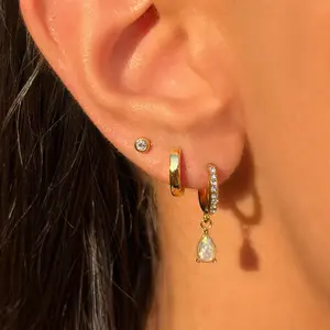 EVRY JEWELS Gold or Silver Plated Women's Angel Glow Drop Earrings