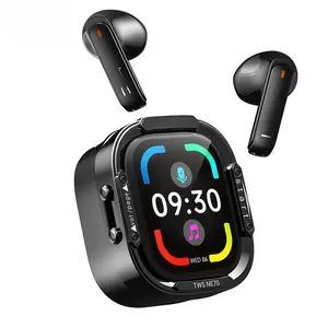 Wireless Headphones Bluetooth HTC NE70 Earphones Microphones Earbuds AI Translator 30Hours of Battery Life Full HD LCD Display