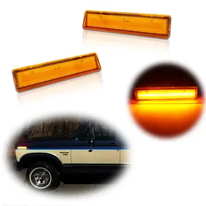 2pcs Amber LED Front Side Marker lamps Lights For Ford F150 F250 F350 FO2551106,Replace OEM EOTZ15A201A, FO2551106