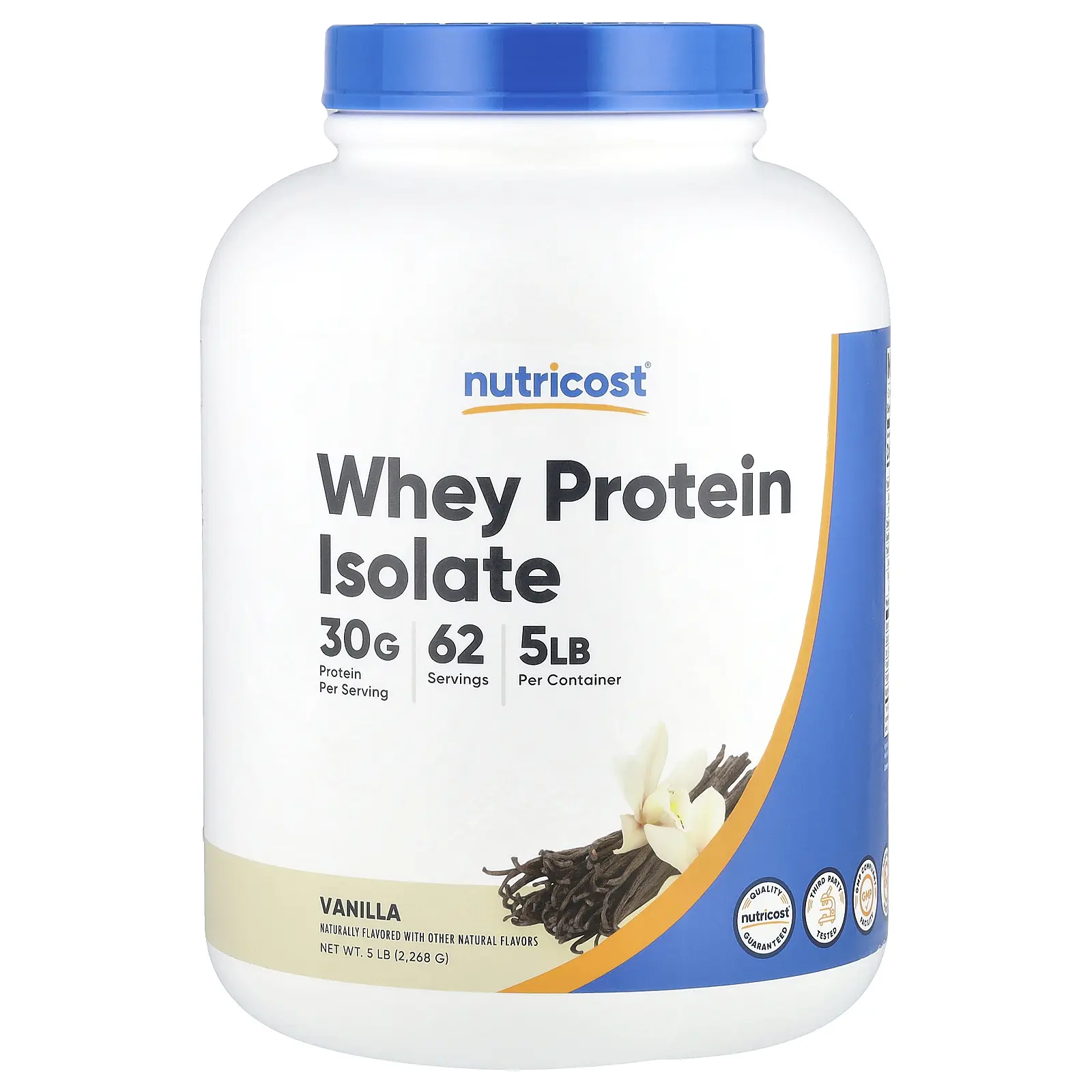Nutricost Whey Protein Isolate, Vanilla, 5 lbs (2,268 g)
