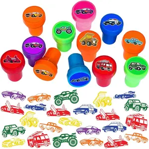 12PCS Car Truck Themed Self-Inking Stamps for Kids, Cute Birthday Party Favors Decorations Classroom Rewards Gifts for Boys Girls