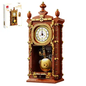 TYCOLE-Retro Pendulum Clock Building Block Set, 751+ PCS, with real clock function and connectable mechanical pendulum, suitable for adults and children aged 6 and above, is a must-have gift for holidays,Mother's Day gift