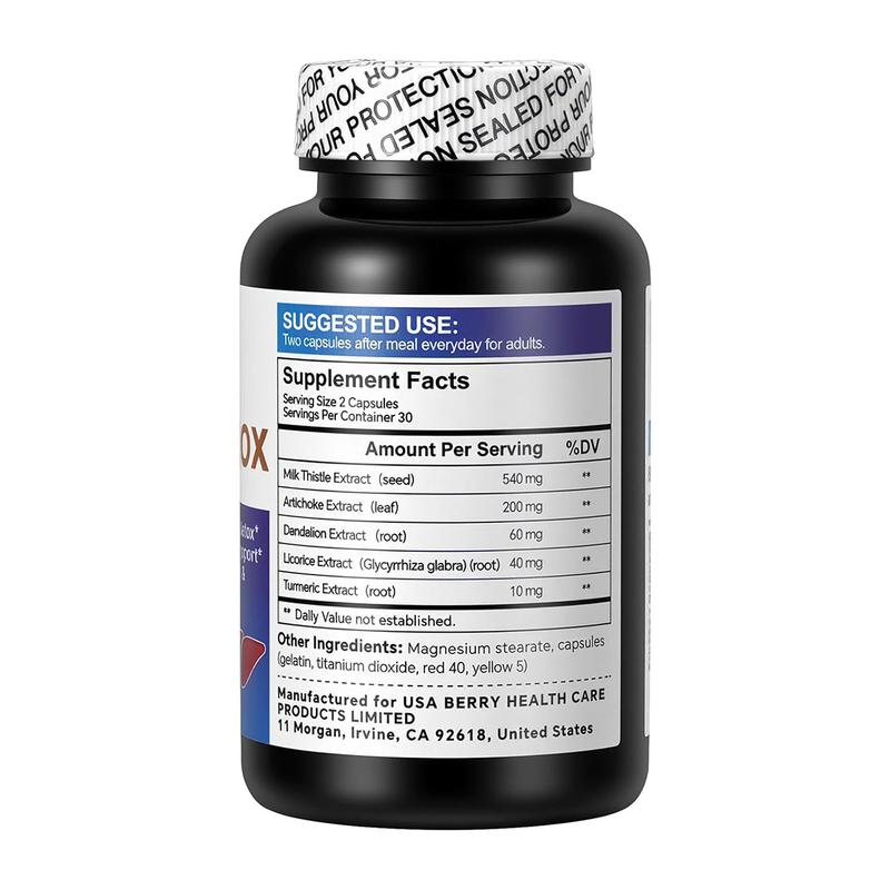 JOYUNG Liver Support with 540mg Milk Thistle, Artichoke, Dandelion, Licorice & Turmeric | Boosts Liver Performance & Detoxification, Supports Liver Function, Promotes Healthy Liver, Natural Herbal Liver Detox Supplement, 60 Capsules