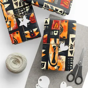 Tribal-Inspired Designer Wrapping Paper for Unique Gifting