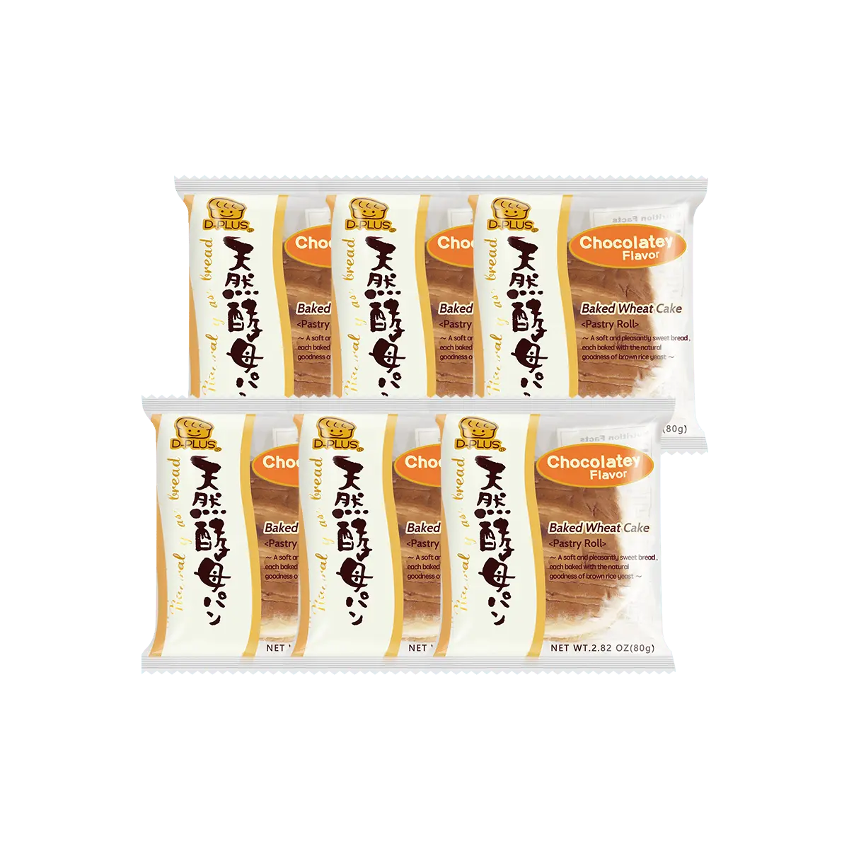 D-PLUS Chocolate Natural Yeast Bread - 6 Pieces, 2.82oz