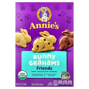 Annie's Homegrown Organic Friends Bunny Grahams, Chocolate Chip, Chocolate & Honey, 7 oz (198 g)
