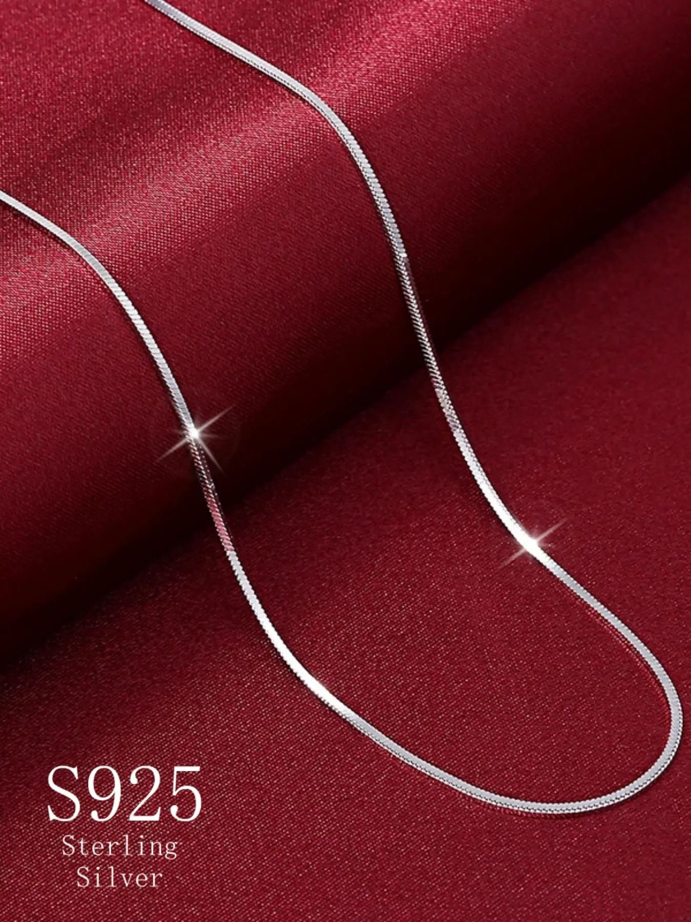 Elegantly Simple Serpentine Chain Link Necklace, Unique Structure, Fashion Jewelry for Party, Daily Clothing Decor, Trendy All-match & Exquisite Jewelry for Birthday Gift, Lightweight Wear
