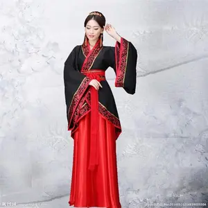 New styleLong Sleeves Hanfu Long Dress Patchwork Ancient Style Chinese Traditional Costumes Performance Skirt Cheongsam Chinese Tang Suit