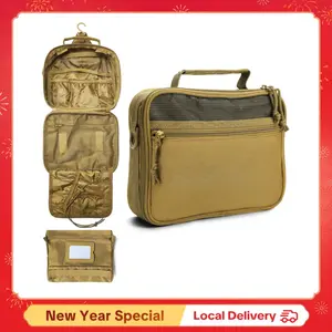 Double-Sided Travel Toiletry Bag Hanging Toiletry Travel Bag for Men, Large Capacity Dopp Kit, Durable Bathroom Organizer, Water-resistant Shaving Bag for Accessories