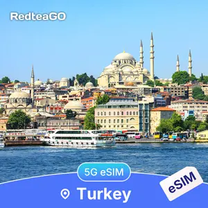 RedteaGO Turkey eSIM Unlimited Data 5G | Instant Activation | No SIM Card Needed Travel Data Plan | No Roaming | High Speed 5G | Instant Setup