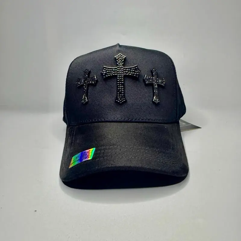 Premium highquality hat tres cruces all black