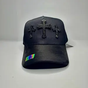 Premium highquality hat tres cruces all black